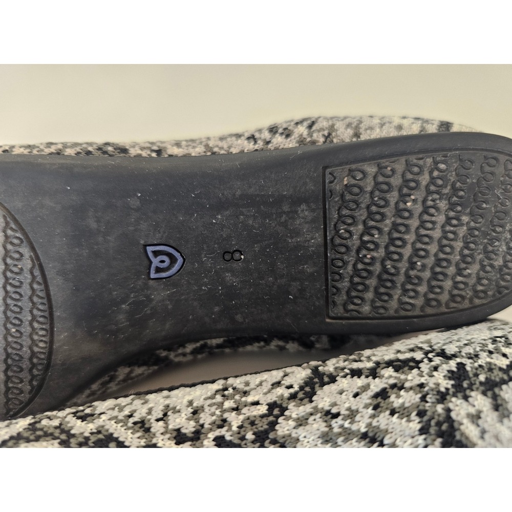 [Animal Print] Rothys The Point Flats Womens 8 Grey Black Snakeskin Sustainable - Picture 4 of 6